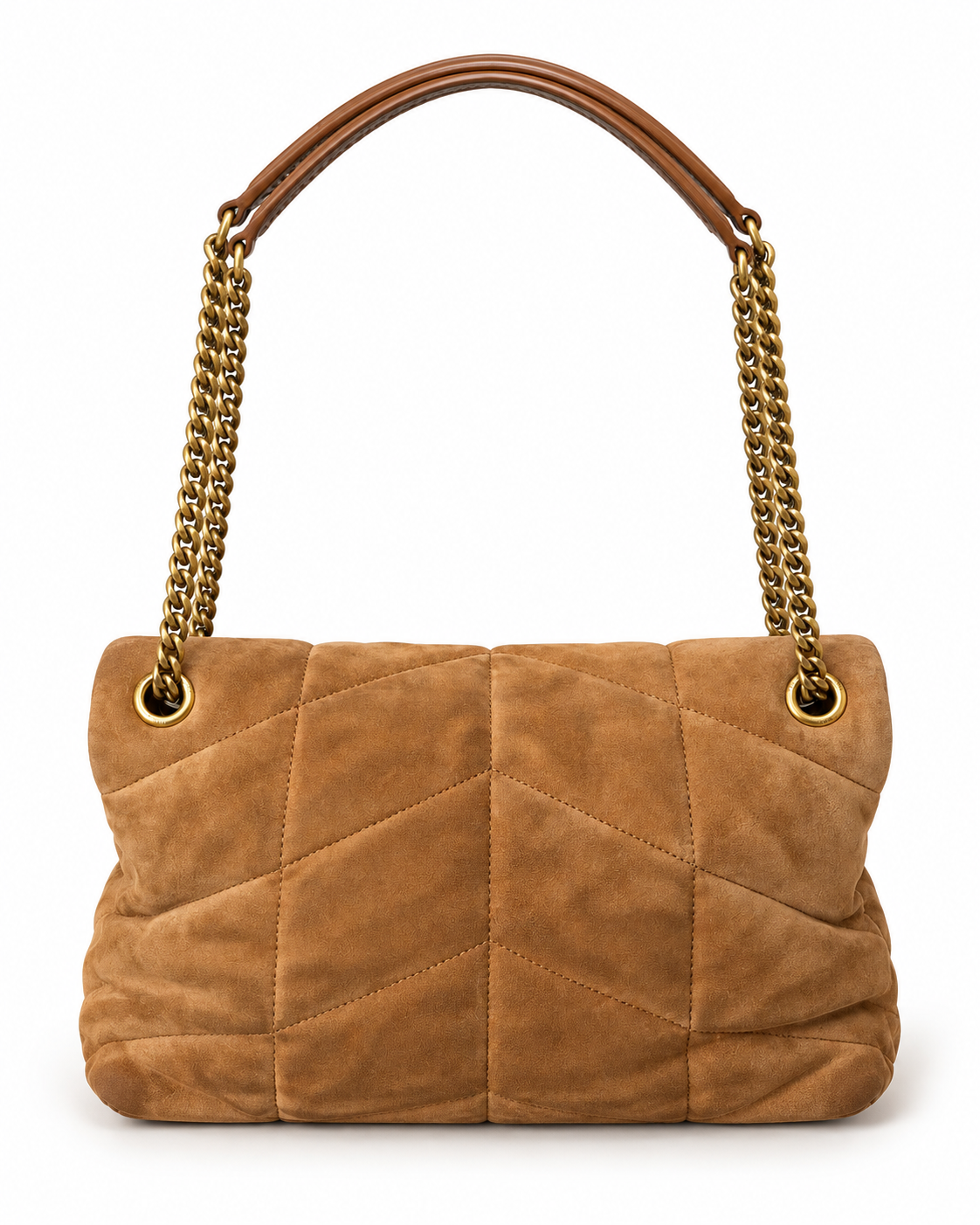 Saint Laurent Puffer Medium Suede Shoulder Bag