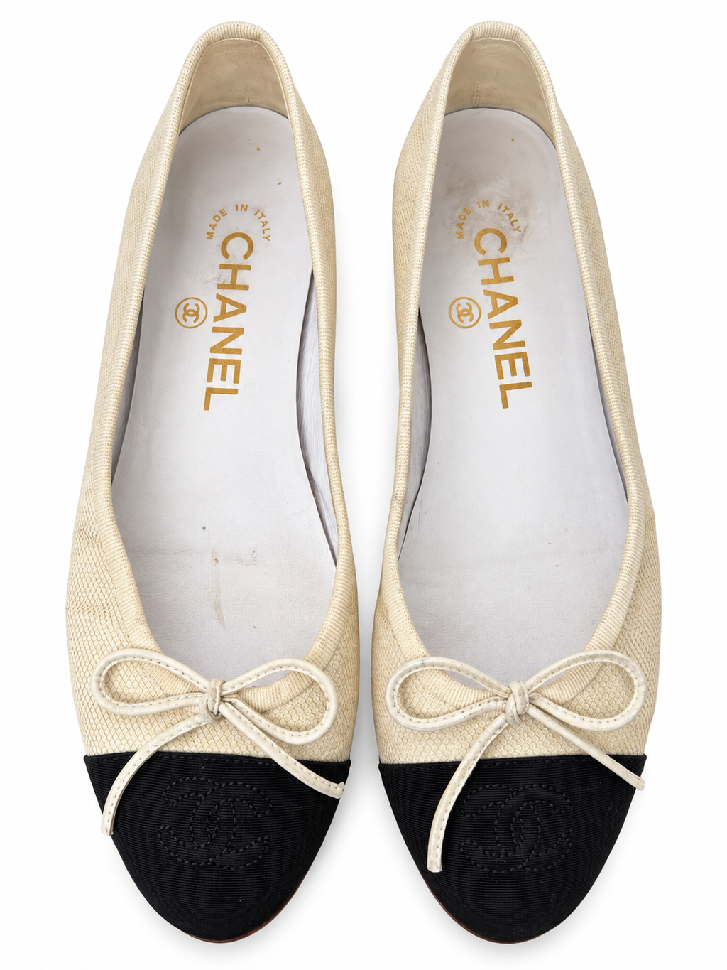Chanel CC Cap-Toe Ballet Flats