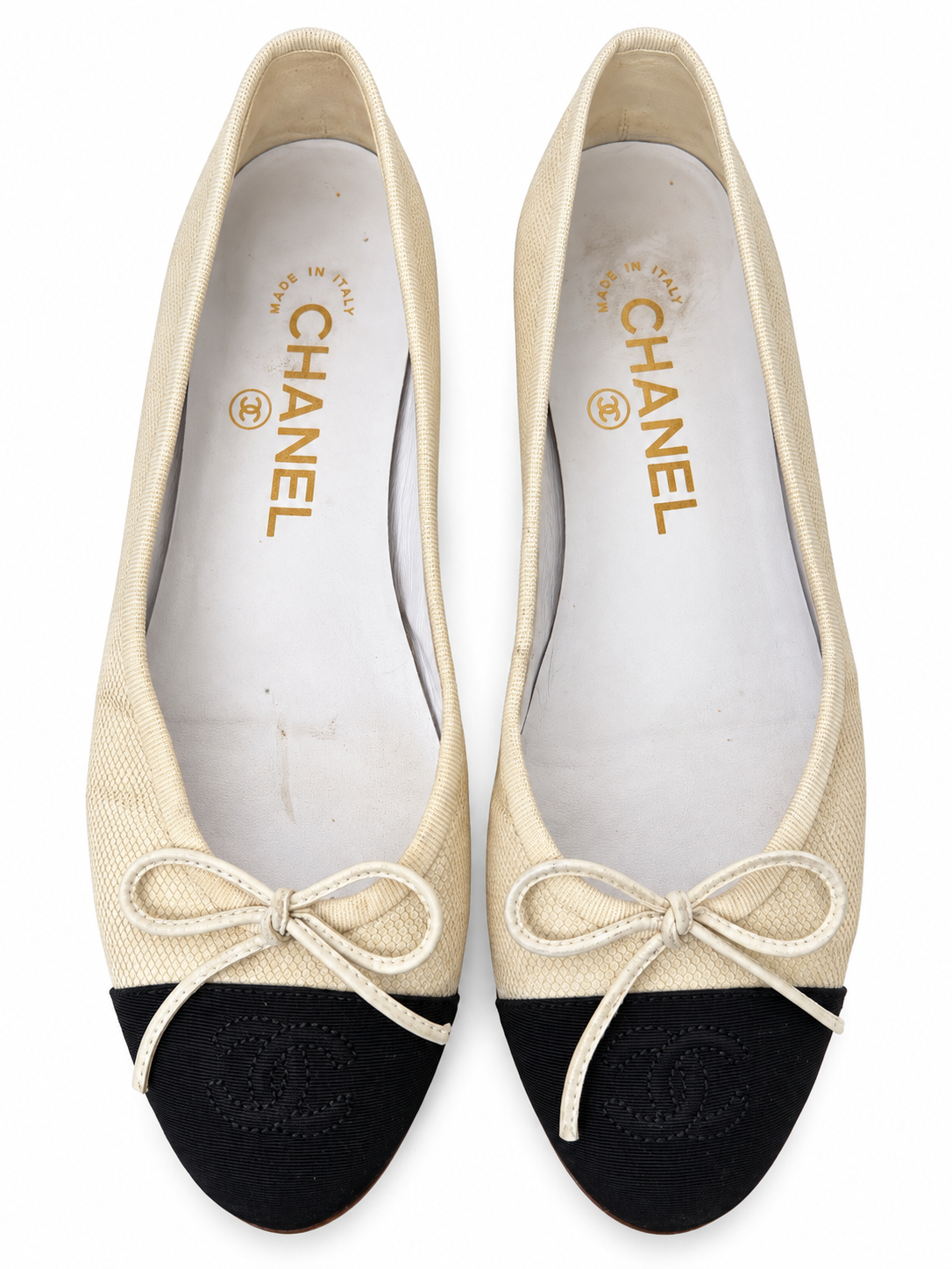 Chanel CC Cap-Toe Ballet Flats