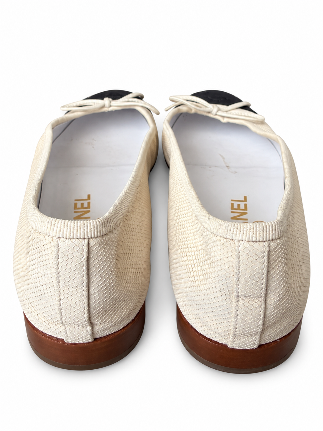 Chanel CC Cap-Toe Ballet Flats